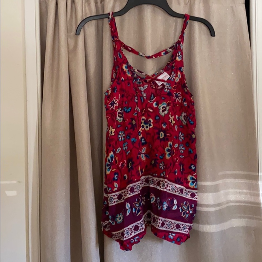 Pink Floral Tank Top